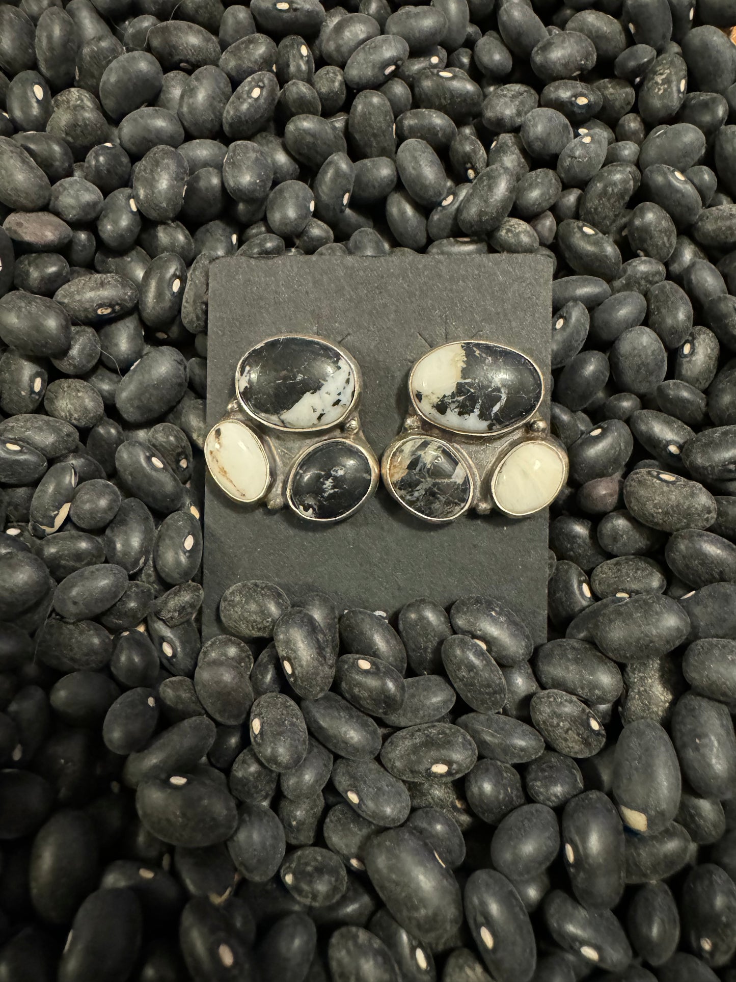 White buffalo cluster studs