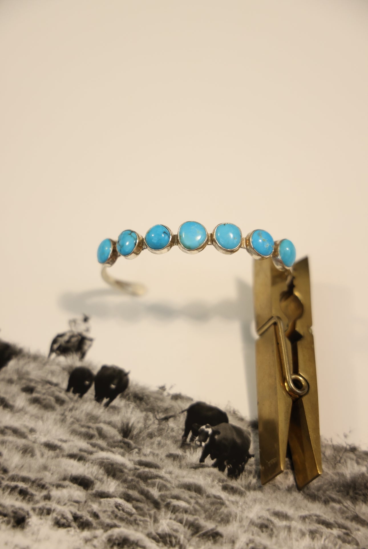 Turquoise multi-stone cuff