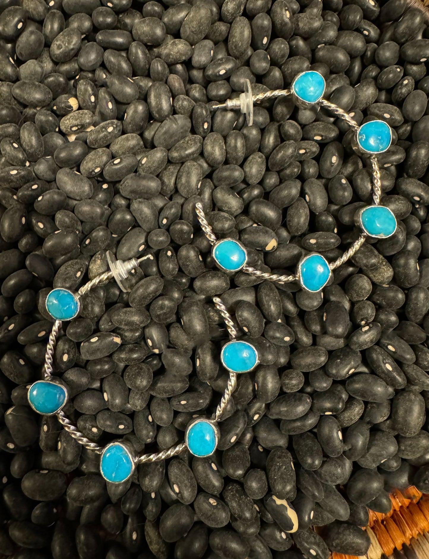 Turquoise hoops
