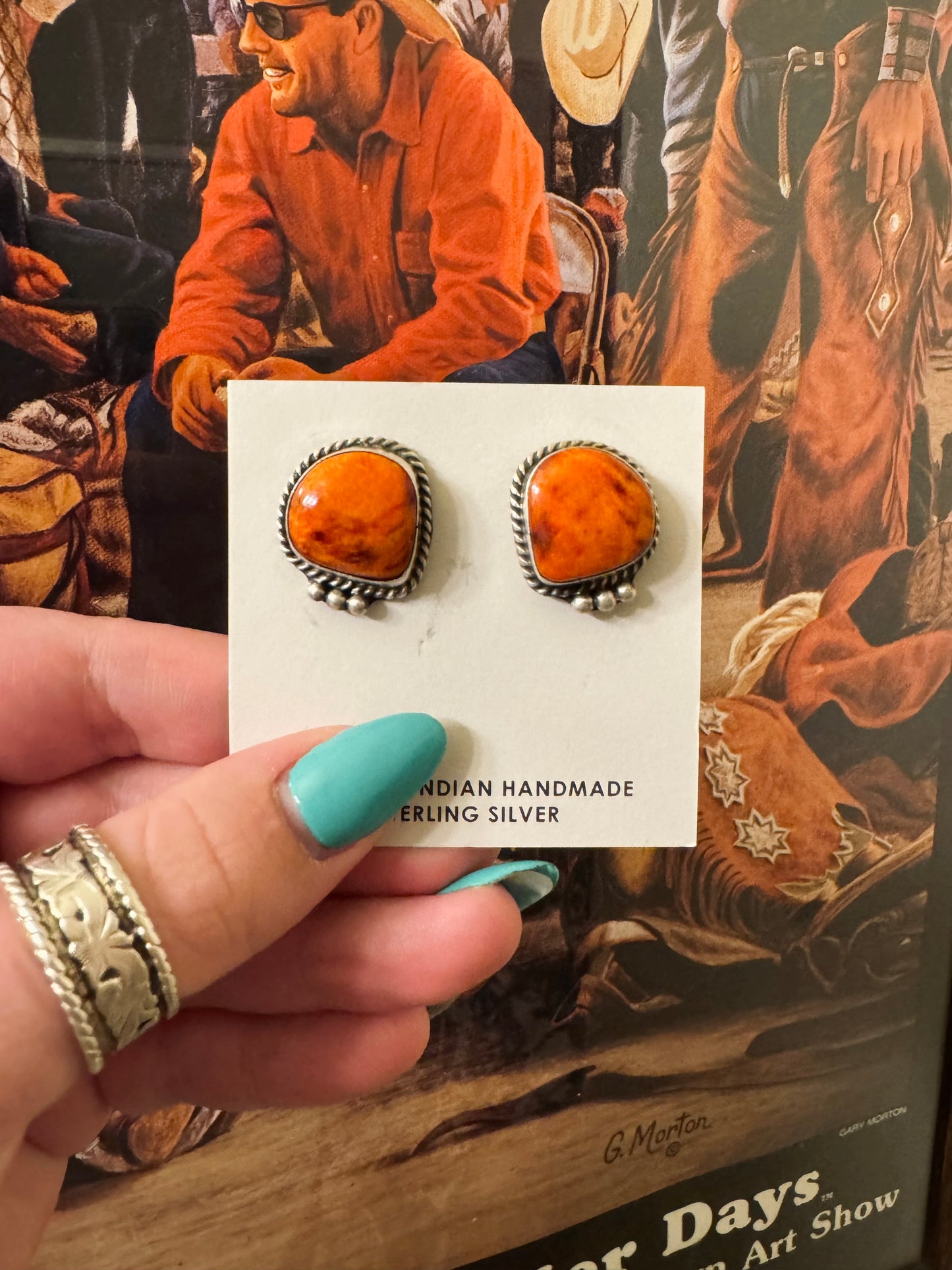 Orange Spiny Studs