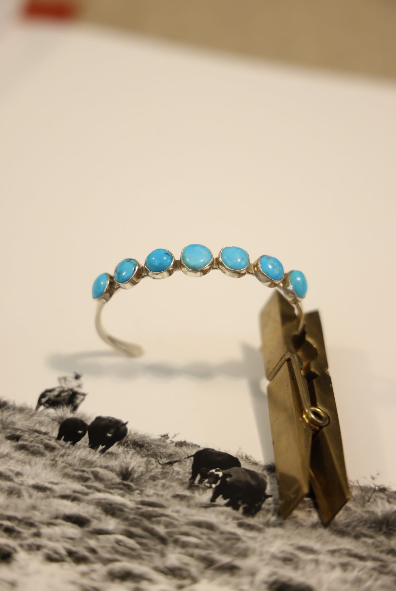 Turquoise multi-stone cuff