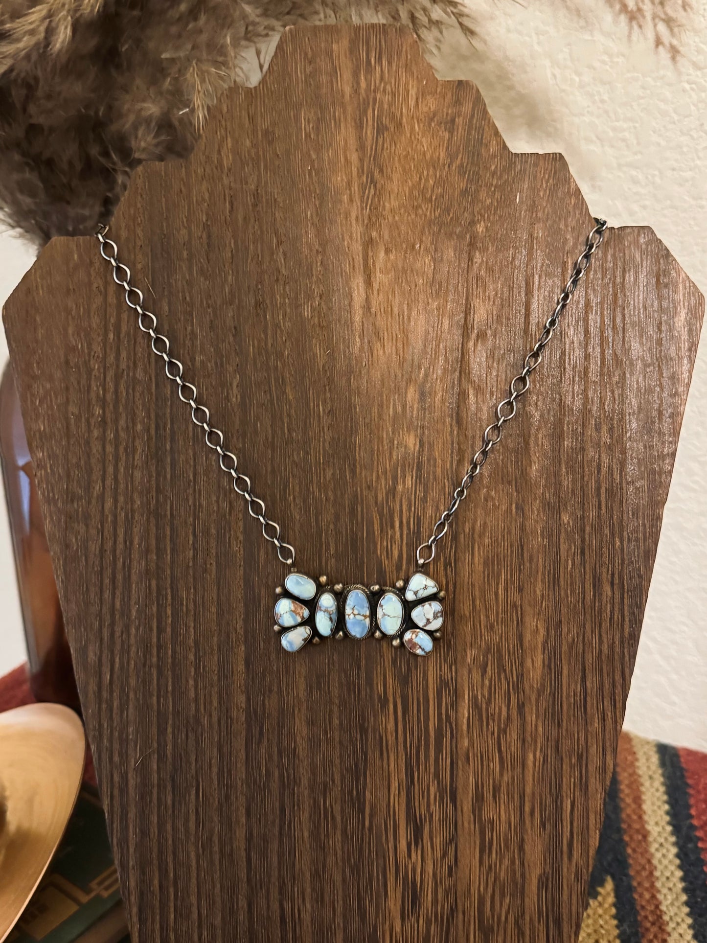 Golden Hills Cluster Bar Necklace